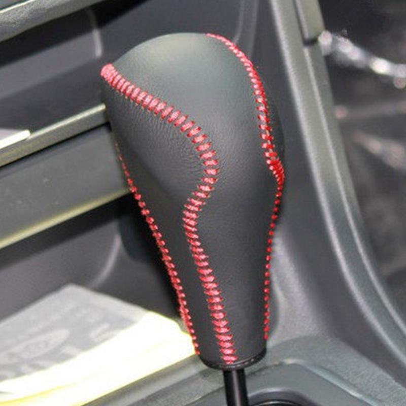 My Good Car High Quality Cowhide Top Layer Leather Automatic Gear Shift Collars Gear Cover For Peugeot 308 408 Car