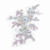3D Flowers Sequin Applique Beaded Mesh Rhinestone Embroidered Embroidered Flower Applique Floral Lace Big Size