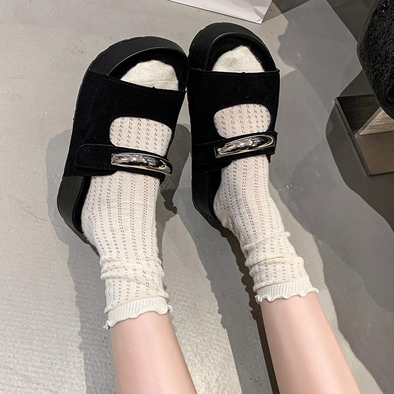 Retro Thick-soled Bag Head Half Slippers Women's Outer Wear 2025 New Spring Versatile One Pedal