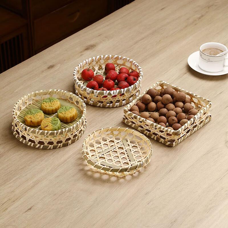 ZISIZ Handwoven Bamboo Storage Basket Set