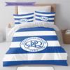 Set Biancheria da Letto con Fantasia Queens Park Rangers fc Copripiumino Federa Decorazione per la Casa Regalo (1 * copripiumino + 2 * federa, senza nucleo)