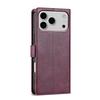 For iPhone 17 Pro Stand Case PU Leather Wallet Phone Cover