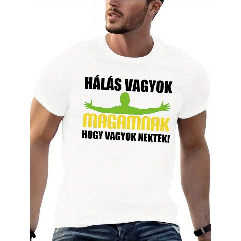 European Size Fun Hungarian Men's Short Sleeve T-shirt Summer T-shirt Top