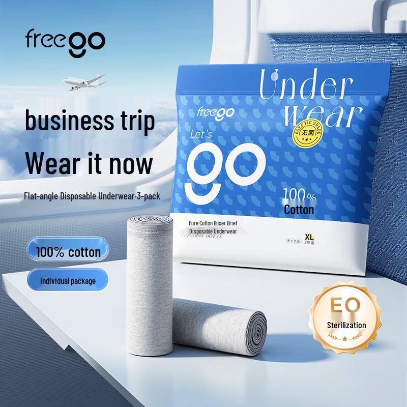 Freego Men s Pure Cotton Disposable Underwear 3XL