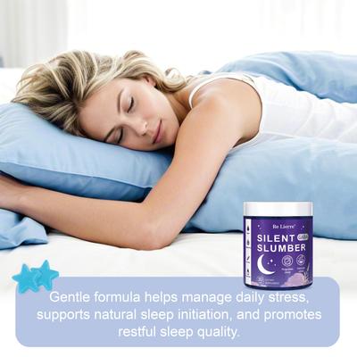 Silent Slumber GABA Sleep Support Gummies, Blue Star-shaped, 30 Capsules Dietary Supplement