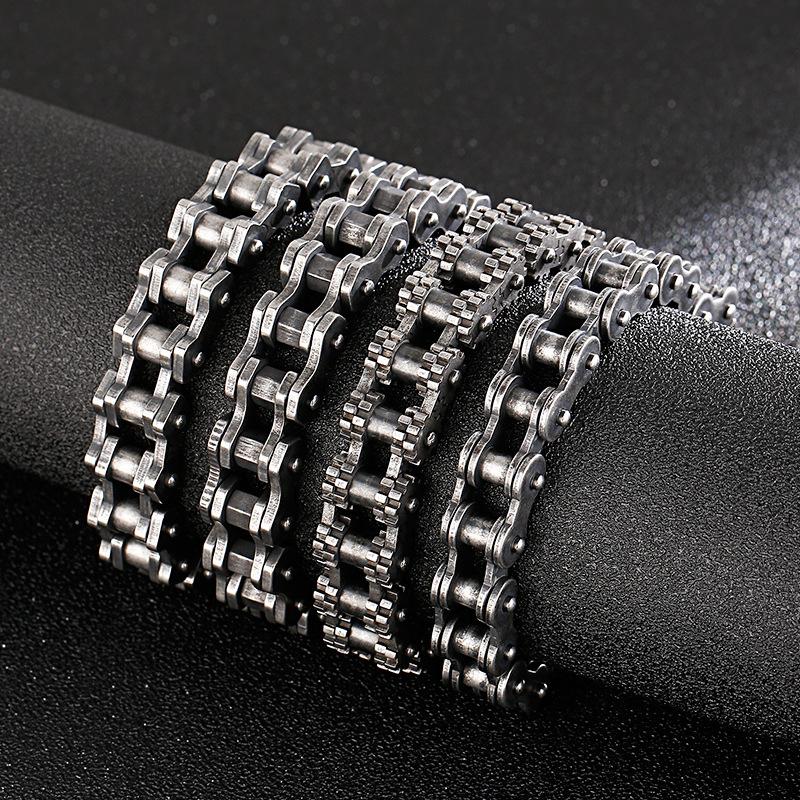 Personalized Titanium Steel Jewelry Locomotive Bracelet Vintage Punk Men'S Bracelet Bike Bracelet