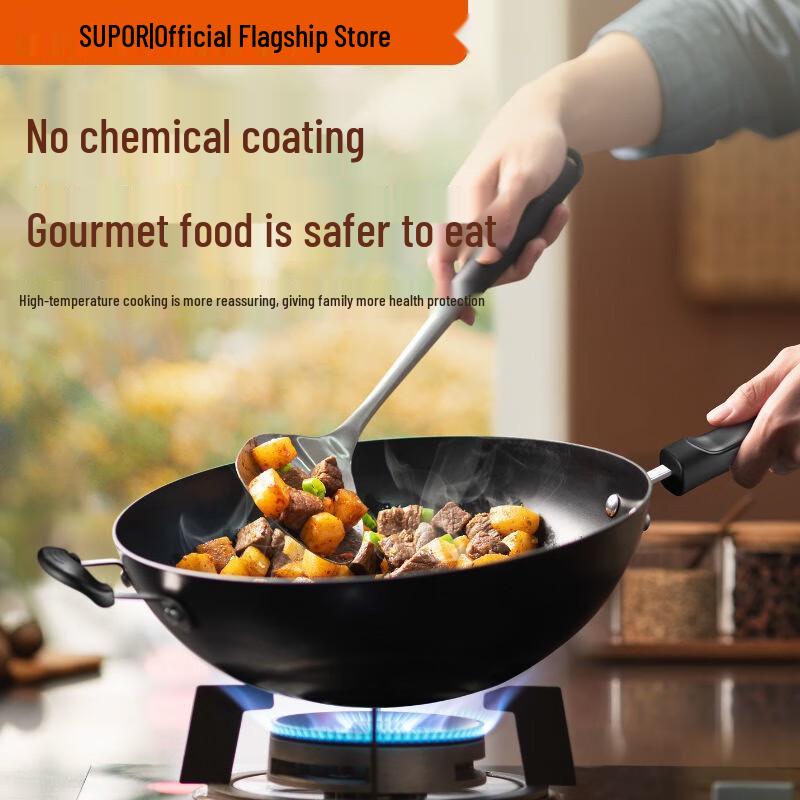 Supor 32cm Traditional Cast Iron Wok