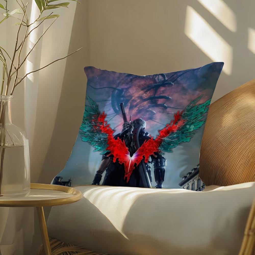 Devil May Cry Pillow Case Pattern Printed Pillowcase for Living Room Sofa Cushion Cover Bedroom Decor