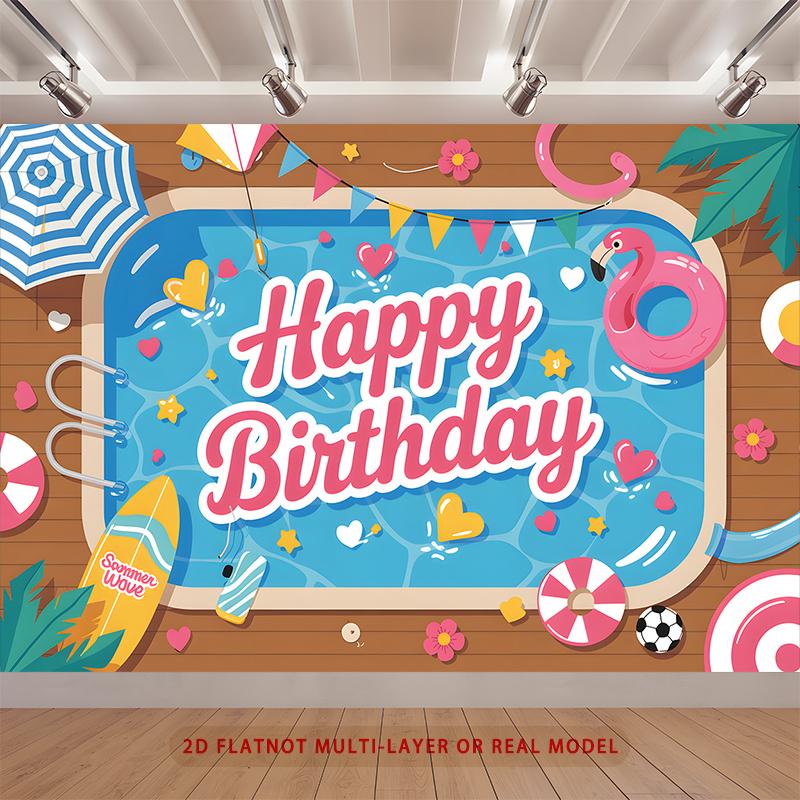 Party Backdrop Happy Birthday Birthday Photo Booth Background Front Door Decor