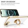 Coque pour iPhone 17e, Protection Silicone Anti-Rayures Slim avec Anneau Rotatif - Blanc