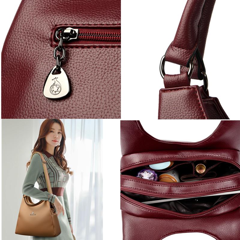 Dámská taška s velkou kapacitou přes rameno, messenger taška, luxusní kožená taška, značková designová taška, ženská crossbody taška, nová