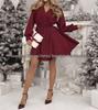 Stylish Sequin Waist-Cinching Belt Dress - Sexy Slimming Fashion