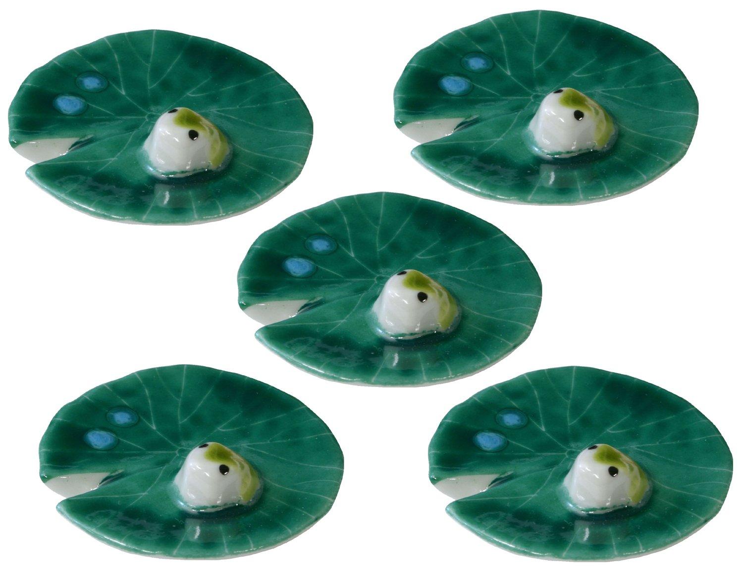 Aito (Kyoto ware, Kiyomizu ware, Hozan) Chopstick Rest, Set of 5, Frog Design, HHT457