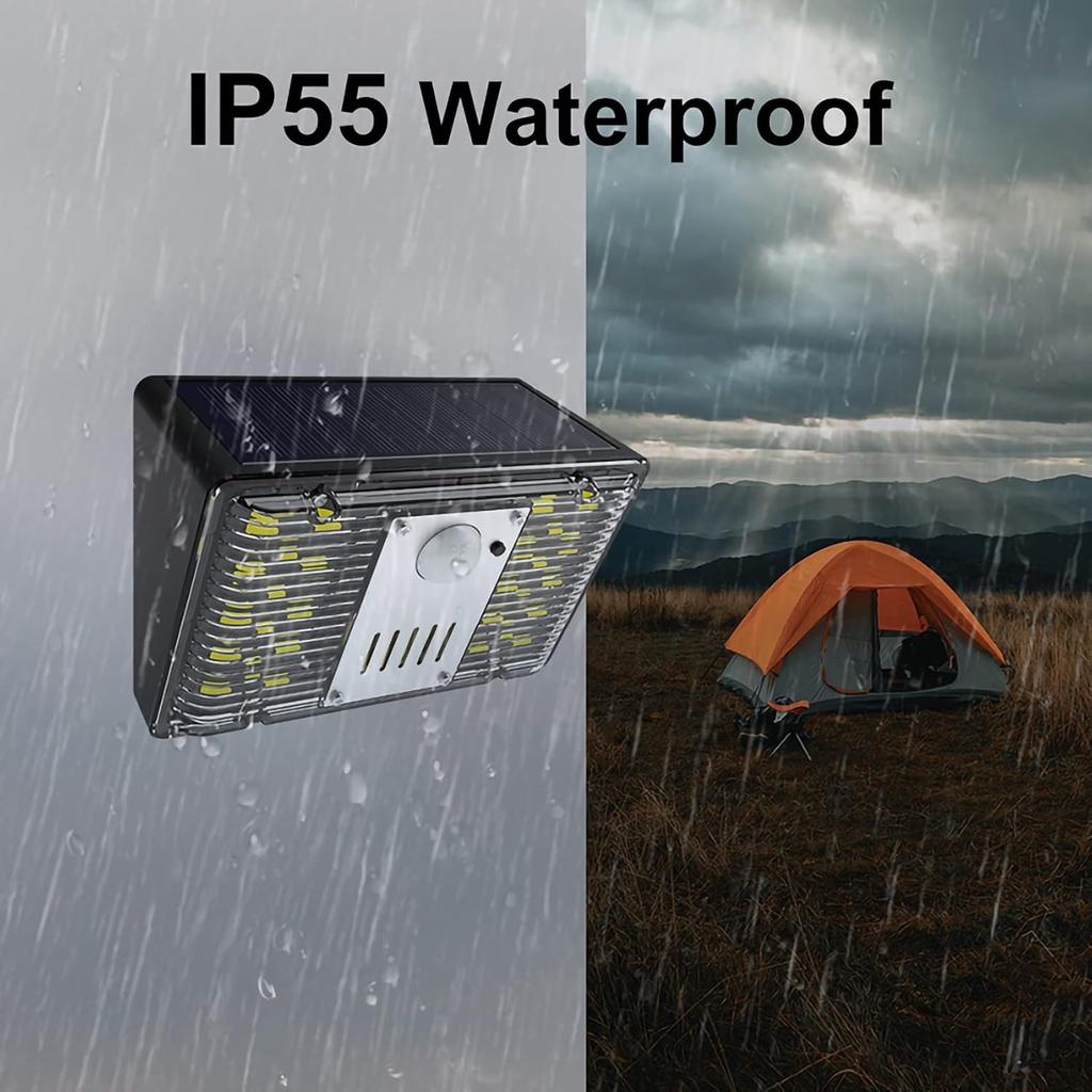 Keeda Solar Security Lights Outdoor with Motion Detector, 129dB Loud Sound Solar Alarm Light with Remote Waterproof 3 Modes RV Motorhome Strobe Light