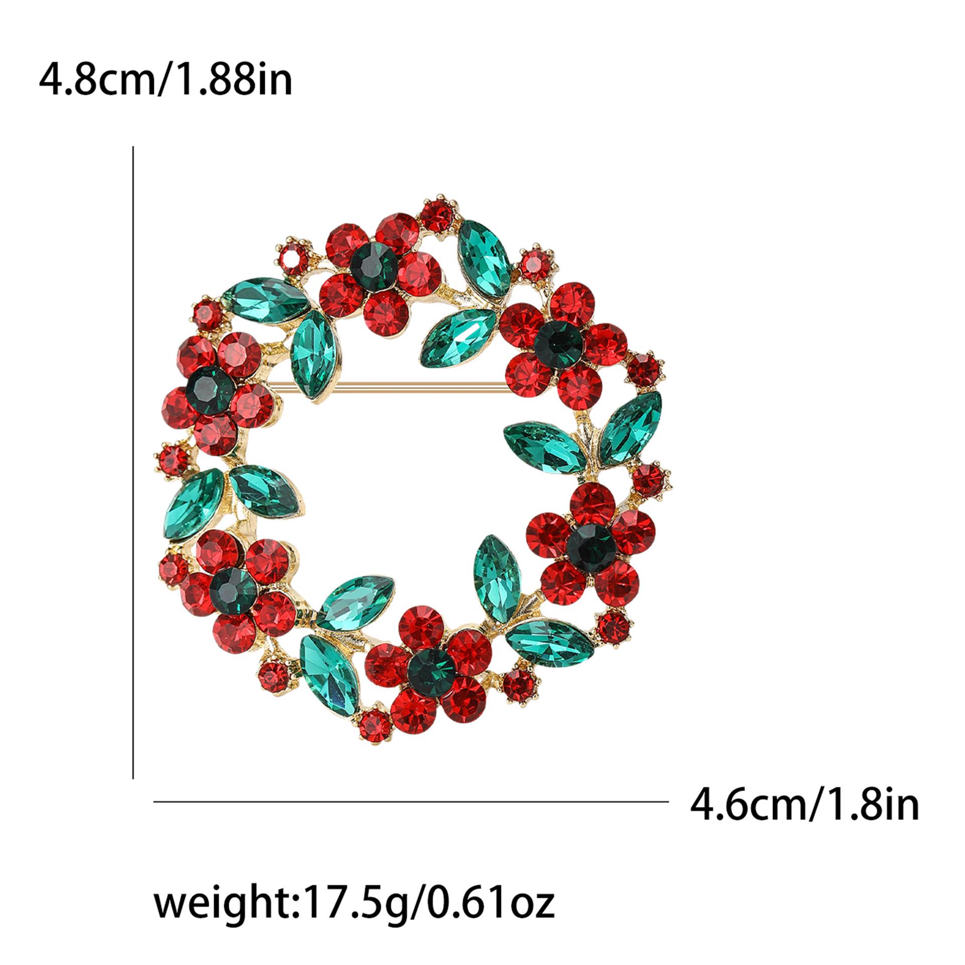 Korean Style Rhinestone Flower Brooch Pin for Jackets