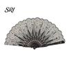 Lightweight Folding Fan Vintage Carved Plastic Ribs Hand Held Portable Chinese Style Summer Cooling Wedding Dance Party Performance Props Handheld