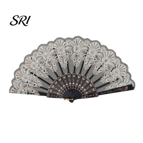 Lightweight Folding Fan Vintage Carved Plastic Ribs Hand Held Portable Chinese Style Summer Cooling Wedding Dance Party Performance Props Handheld