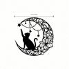 Gothic Black Cat Metal Wall Sculpture Spooky Halloween Indoor Outdoor Decor Gothic Home Garden Art Witchy Decor Unique Gift