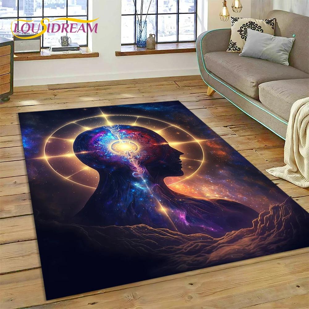 Naturalize Yoga Zen Meditatie Regenboog 7 Chakra Tapijt Vloerkleed voor Thuis Woonkamer Slaapkamer Bank Deurmat Decor, Vloerkleed Antislip Mat