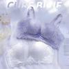 Small Chest Push-up Anti-sagging Lace Underwear Top Lift Thin Strapless Invisible Non-slip Bra Set