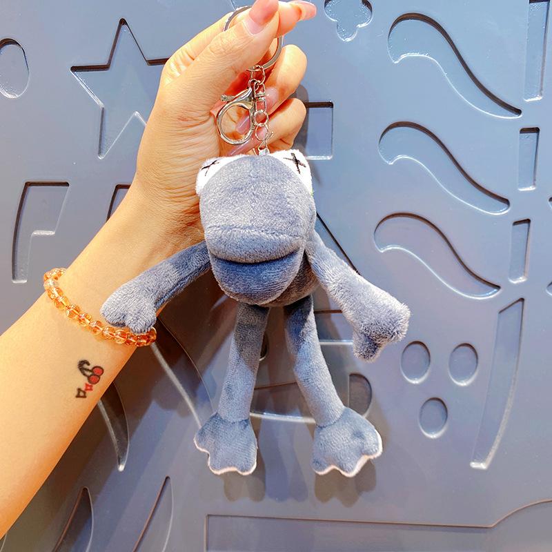 20Cm New Cartoon Plush Long Leg Frog Plush Pendant Green Frog Bag Doll Accessories Clothing Hanging Doll Birthday Gift