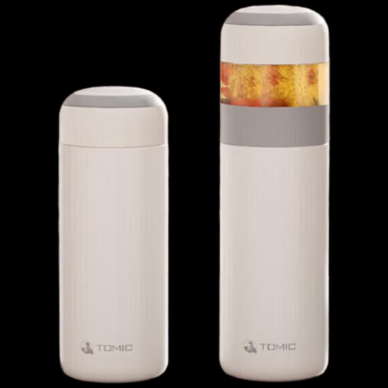 TOMIC Ceramic Lined Tea Infuser Thermos Bottle