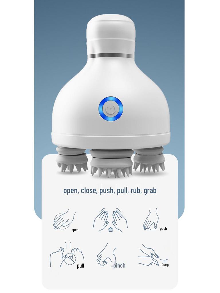 Multi-Gear Automatic Neck & Scalp Massager - Relaxing Head-Mounted Device