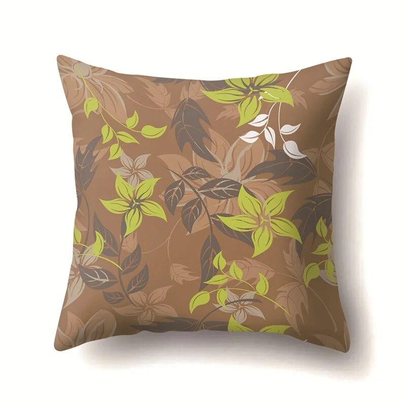 Leaf Flower Pillowcase Office Cushion Cover Living Room   Riding Waist
