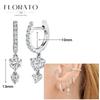 FLORATO 925 Silver Earrings Chain Tassel Pendant Earrings Zircon Silver Earrings for Women Trend Luxury Wedding Jewelry