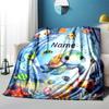 Sea Life Theme Home Customize Your Name Blankets Comfortable Soft Lightweight Allseason Multipurpose Blanket For Picnics Sofas Offices Beds Living