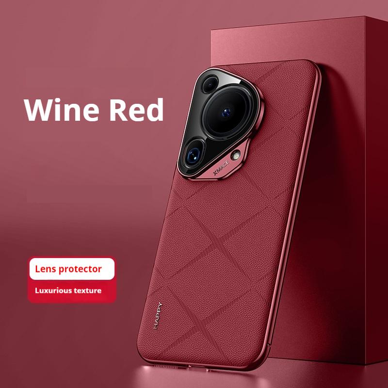 Fashion Leather Back Electroplated Hard PC Cover Case For Huawei Pura 70 Pro Ultra P60 PRO Art Nova 13 12