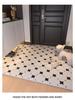 Geometric Entry Door Mat Silk Coil, Non-Slip, Wear-Resistant, Easy To Clean & Cut To Size