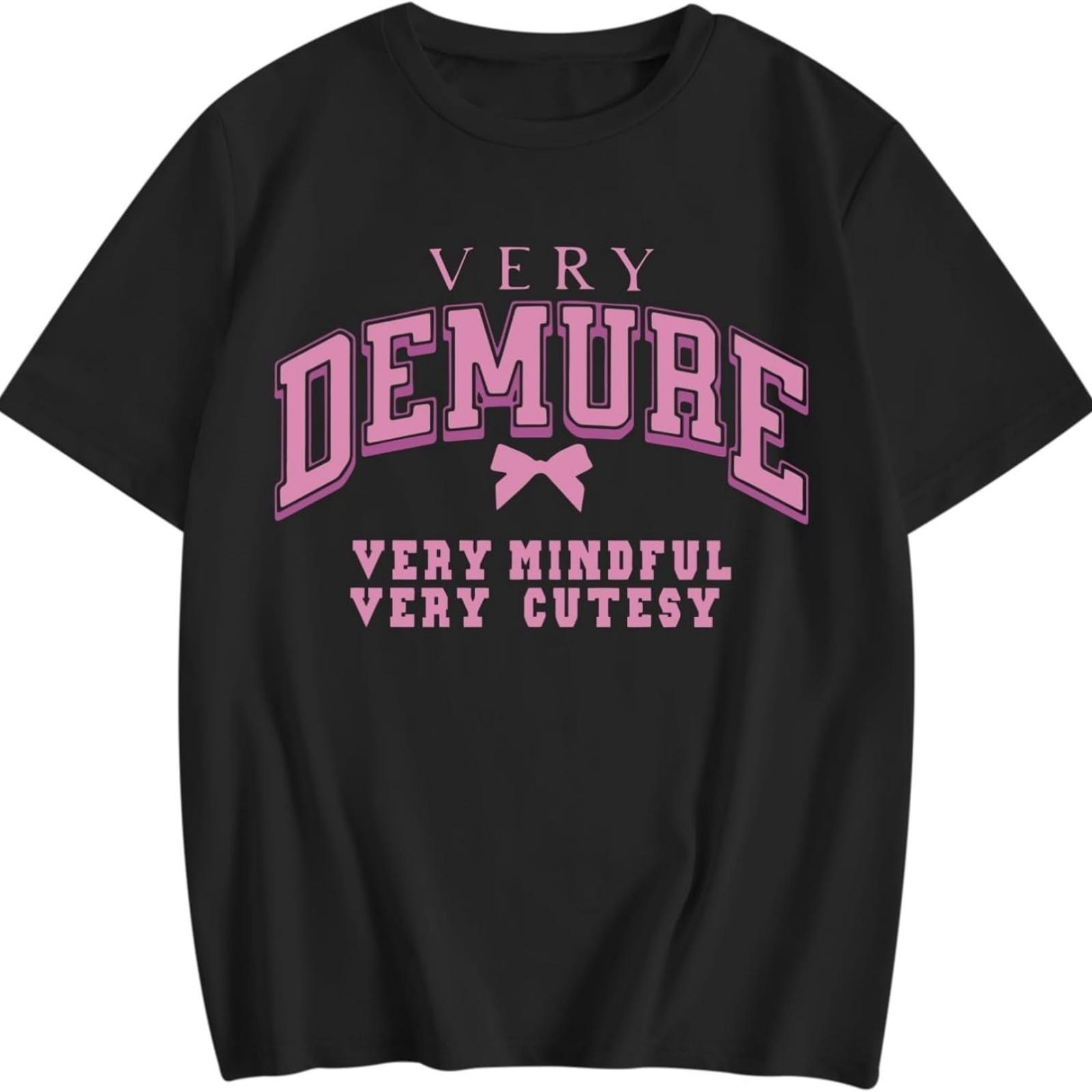

Bow Shirt Preppy Aesthetic Cute Shirts for Teens Girls Letter Printed Coquette Cotton T Shirts Summer Casual Tops XXXXXL різнокольоровий