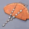 Aquamarine Rough Gemstone Copper Boho Electroformed Birthday Gift Chain Necklace V-23