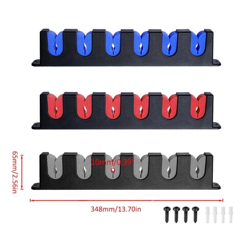 6-Rod Fishing Rod Holders Wall-mounted Vertical Rod Stand Fishing Accessories