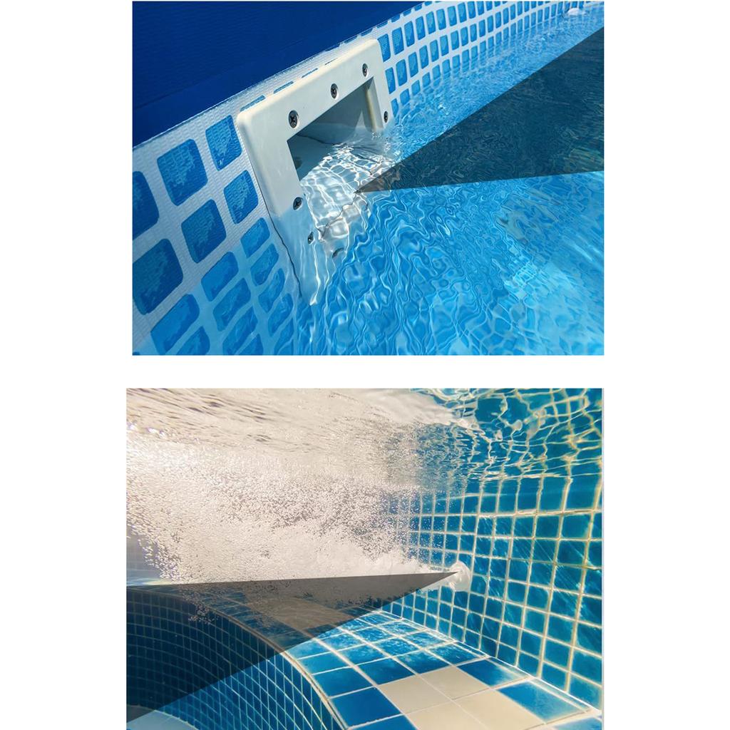 Wall Pool Skimmer Quick Replacement Part Wide Mouth Opening Plastic Texture for Ground Pools with 6inch Opening Width