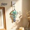 Decorative Wall Art Lily of The Valley Suncatcher, Acrylic Stained Glass Style Hanging Pendant Ornament with Metal Chain, Elegant Floral Window