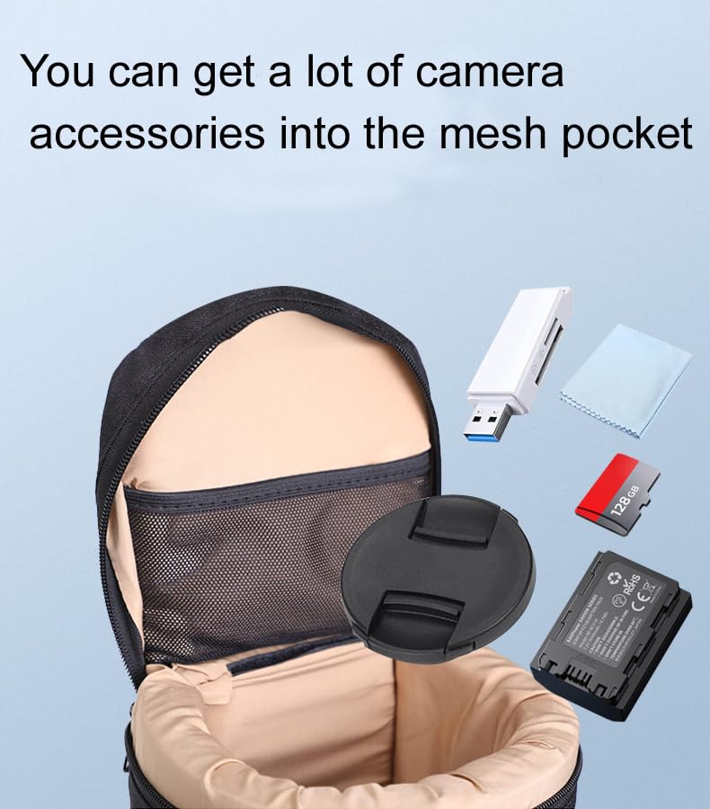 Nicama LB2 Deluxe Waterproof Camera Lens Pouch Case for Nikon and 300mm Canon RF800 and and Sigma and Tamron Lenses AF-S200-500, 70-200, 80-200,