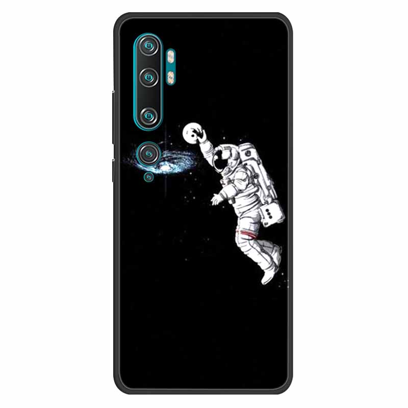 For Xiaomi Mi Note 10 Case Silicone Soft Owl Lion TPU Fashion Back Cover For Xiaomi Mi Note10 Cases Protective Printed Covers