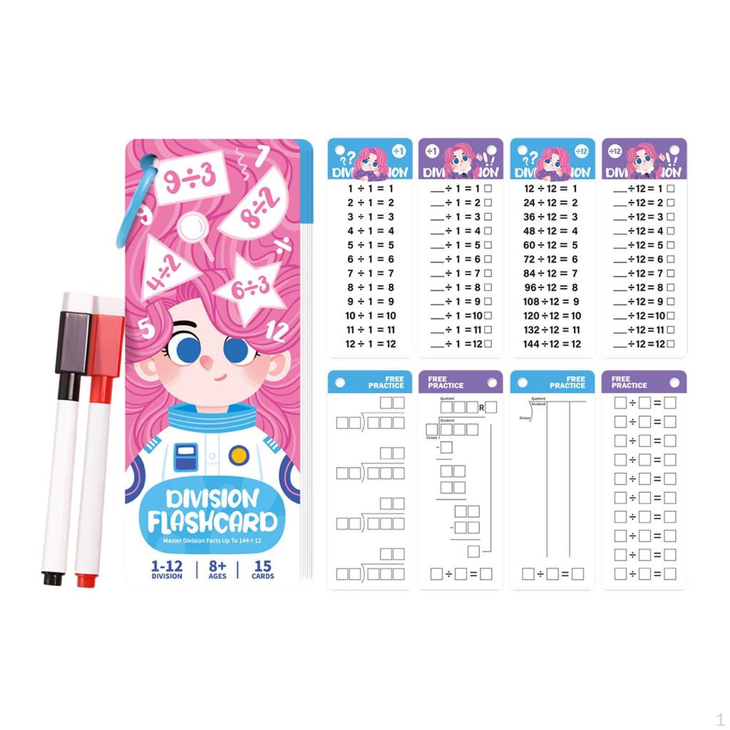 Kids Math Flash Cards Kindergarten Home Reusable Lightweight Flashcards