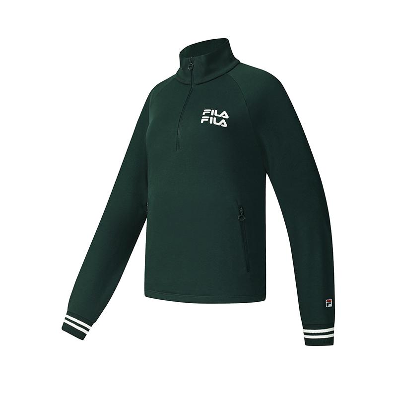 

New FILA Tennis Sweatshirts Women s Ocean Green DG A11W533211F-DG 175/92A/XL