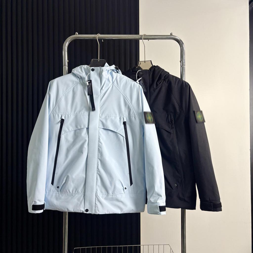 Kő Színű Férfi Amerikai Stílusú Funkcionális Kapucnis Munkaruha Dzseki