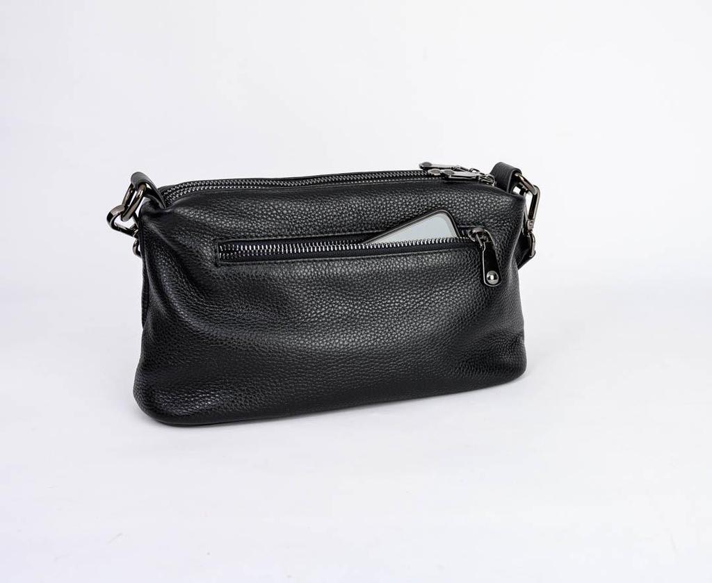 2025 Women's Genuine Leather Crossbody Bag, Multi-Layer Zipper, Large Capacity Cowhide Shoulder Bag for Moms