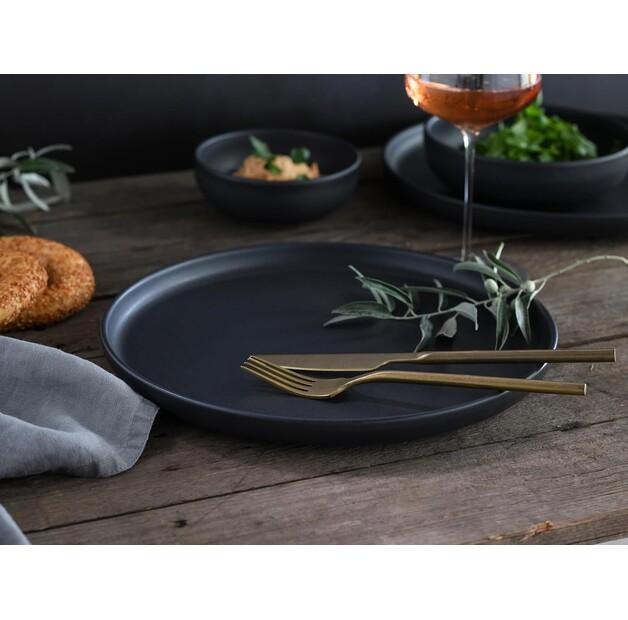 CreaTable Uno Black Dinnerware Set, 16 Pcs. (22978)