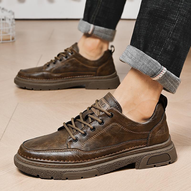 

Новый осенний тренд Мартина, низкие кеды, кожаная отделка, маленький зарубежный торговый независимый сайт, 2025, фабрика Douyin 43