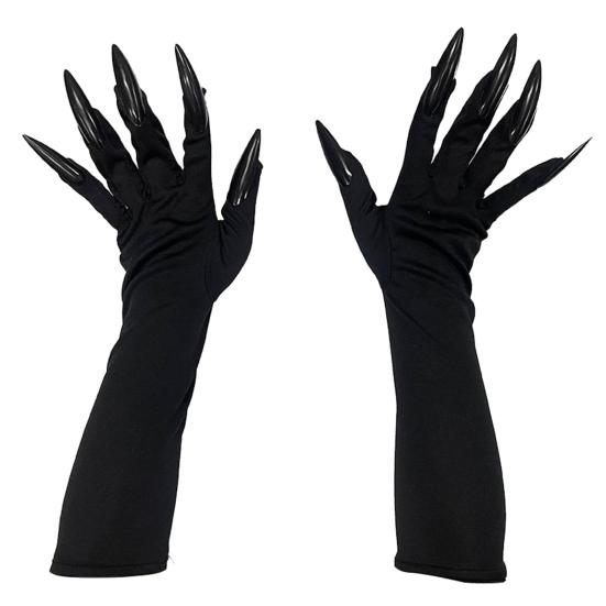 Halloween Gloves Long Section Ghost Claw Gloves Cosplay Gloves with Long Nails for Role-playing Costume Party Dress-up