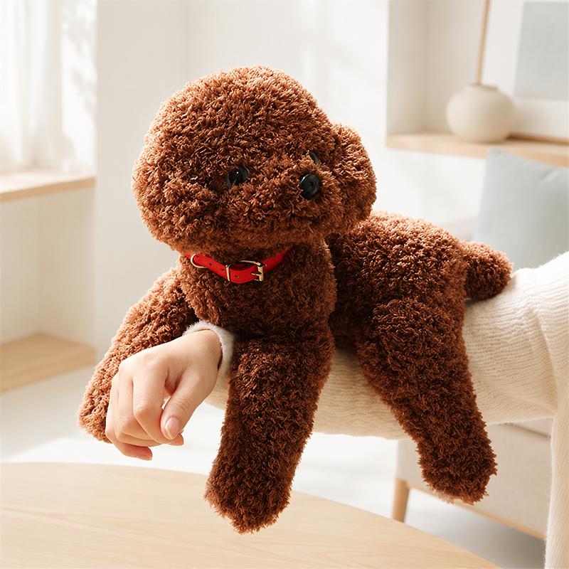 Kawaii Realistic Teddy Dog Plush Toy Funny Simulation Stuffed Soft Little Puppy Dolls Cute Birthday Gift for Baby Girls