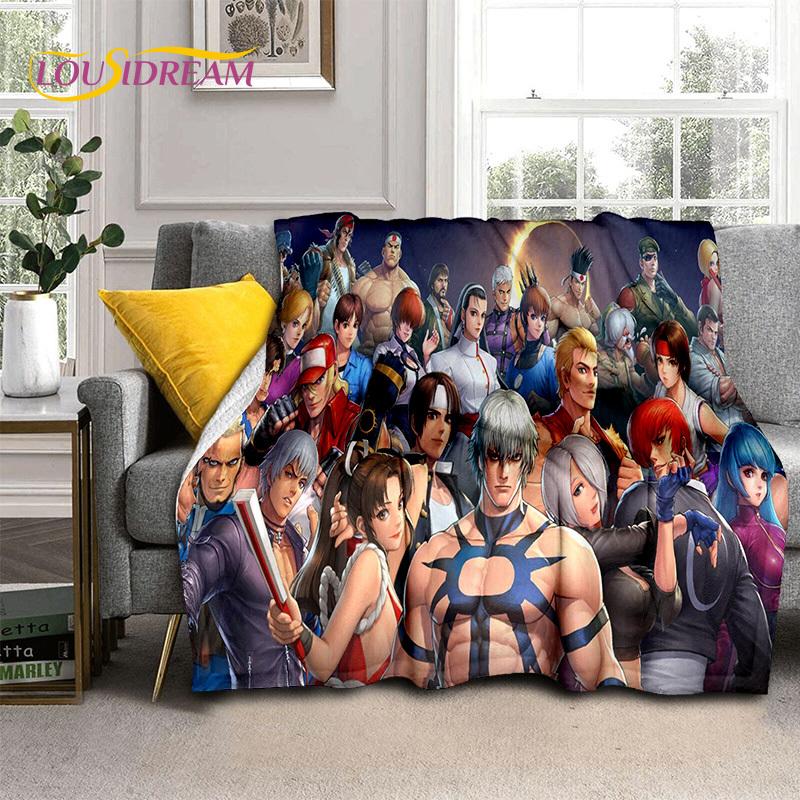 King of Fighters Jocuri retro pătură pentru jucători, pătură moale pentru acasă, dormitor, pat, canapea, picnic, călătorie, pentru birou, pătură pentru copii
