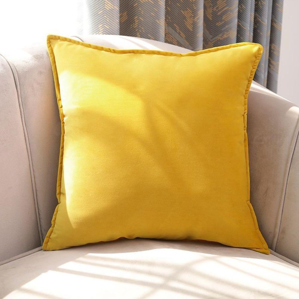 Nordic Style Velvet Throw Pillow Cover Solid Color Skin-friendly Cushion Cover Soft Large Size Sofa Pillowcase Living Room