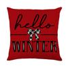 Christmas Polyester Pillow Cover Pillow Cushion Home Sofa Cushion Cover Plaid Letters